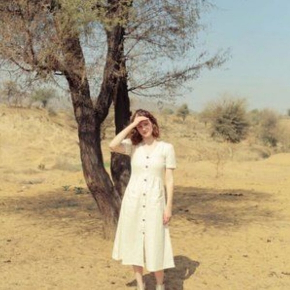 Pana Mina Cotton Flax Midi Dress - Picture 6 of 8